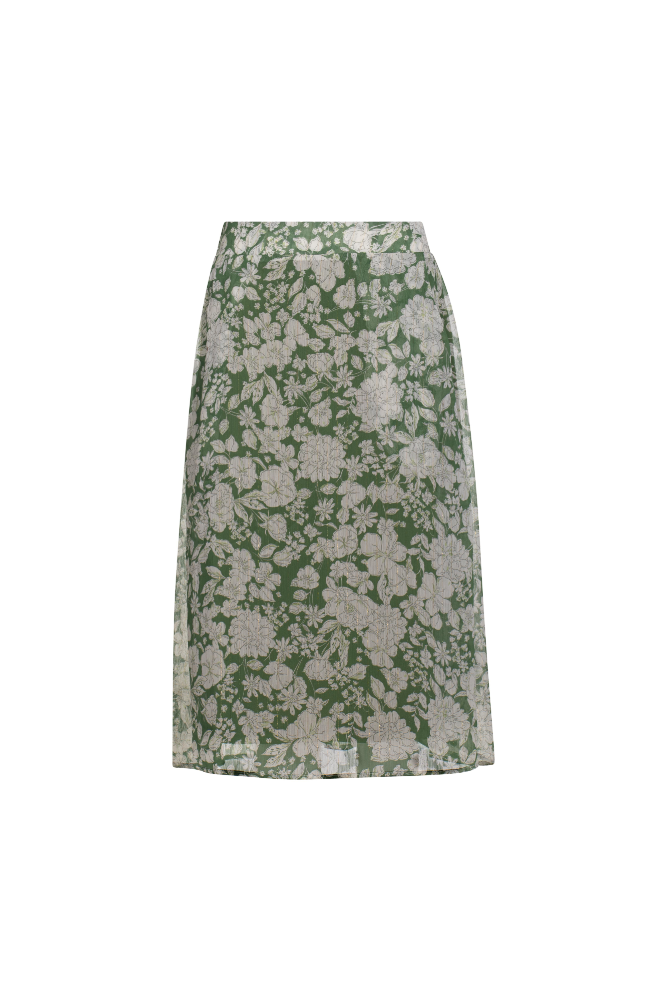 8558AR|GREEN WHT LUREX FLOWER